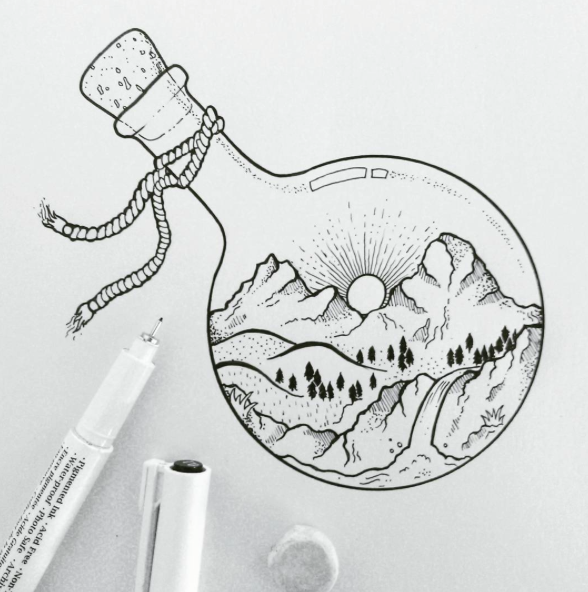 588x592 Tattoo Is Aesop Design - Adventure Drawing