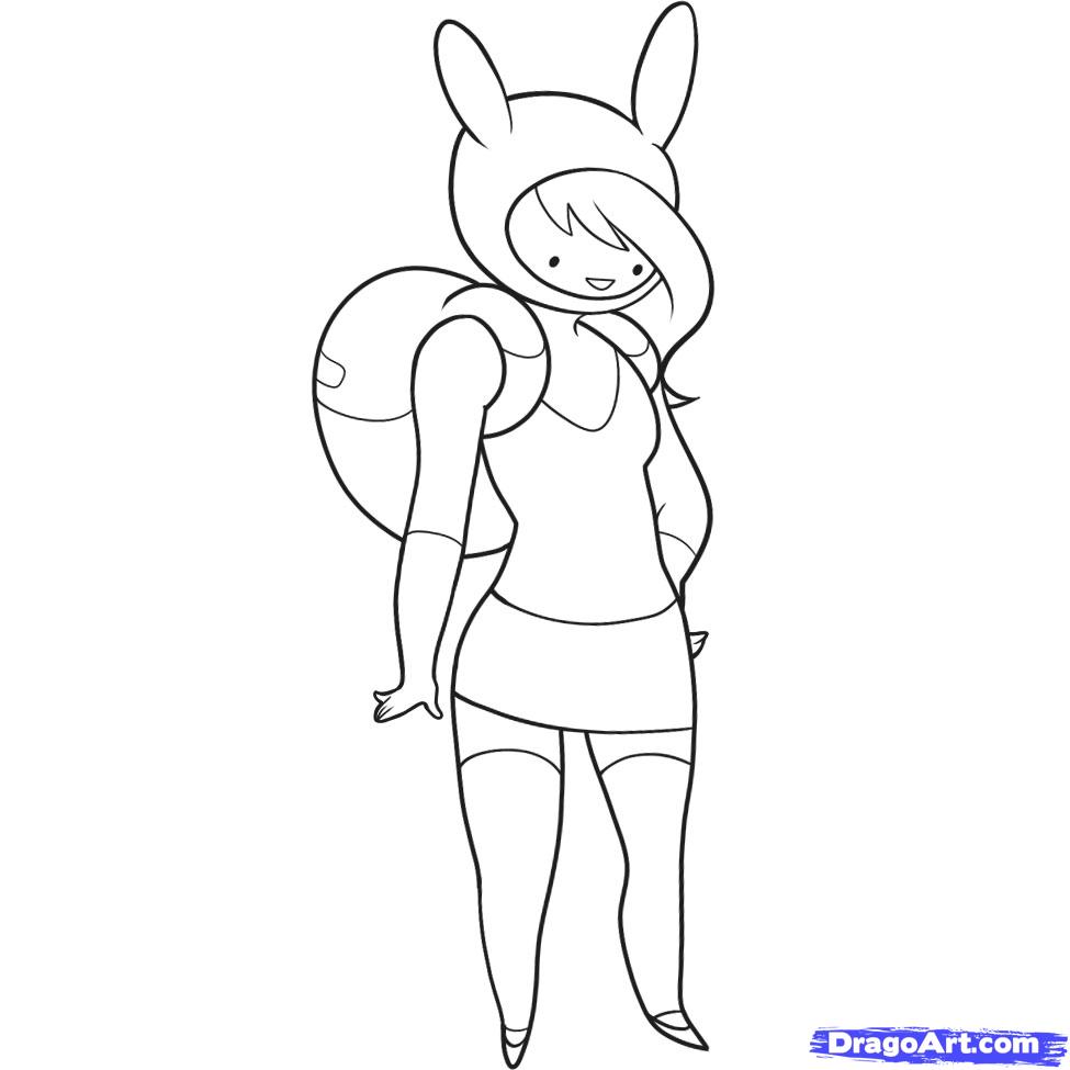 975x975 How To Draw Fiona, Adventure Time, Step - Adventure Time Drawings