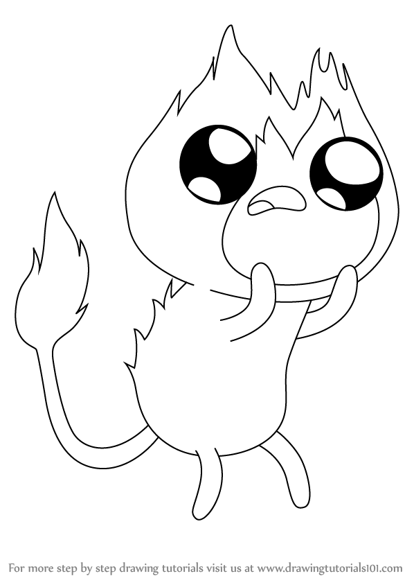 598x844 Learn How To Draw Flambo From Adventure Time - Adventure Time Drawings