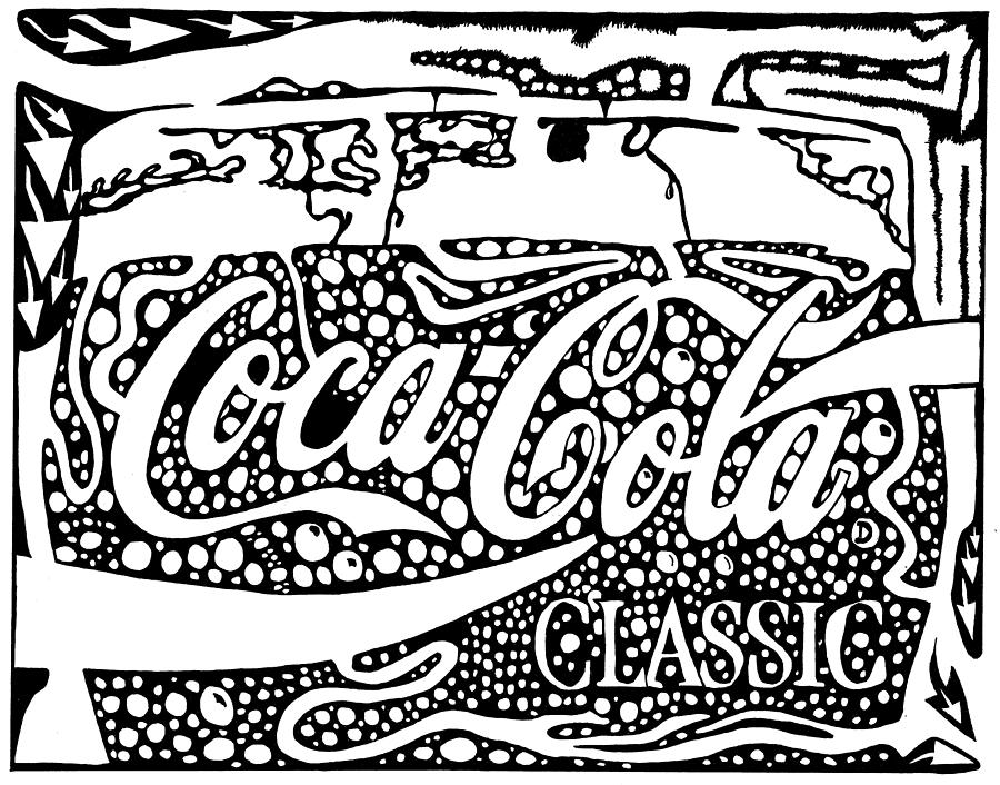 900x706 coca cola maze advertisement drawing - Advertisement Drawing