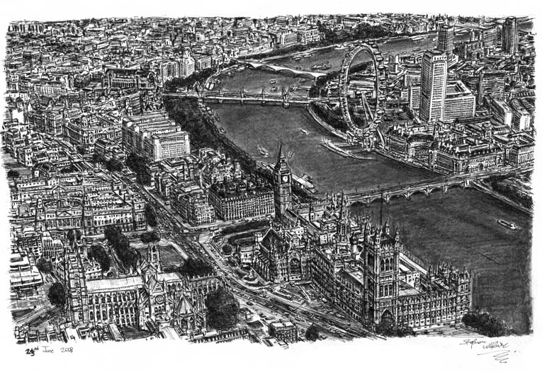 765x526 aerial view of houses of parliament and westminster abbey - Aerial Drawing