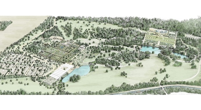 640x350 rhs garden bridgewater aerial view, drawing - Aerial Drawing