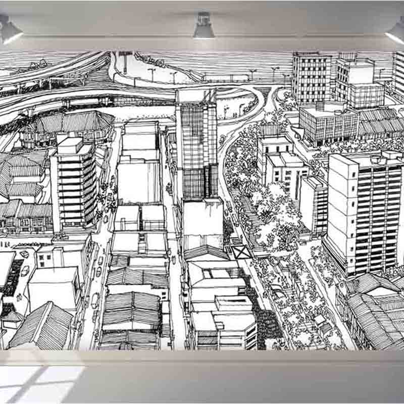 800x800 aerial view sketch art wallpaper in malaysia - Aerial Drawing
