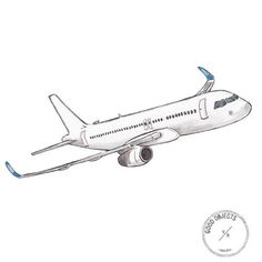 236x236 airplane line drawing - Aeroplane Drawing