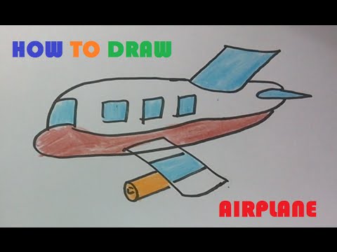 480x360 aeroplane drawing step - Aeroplane Drawing For Kids