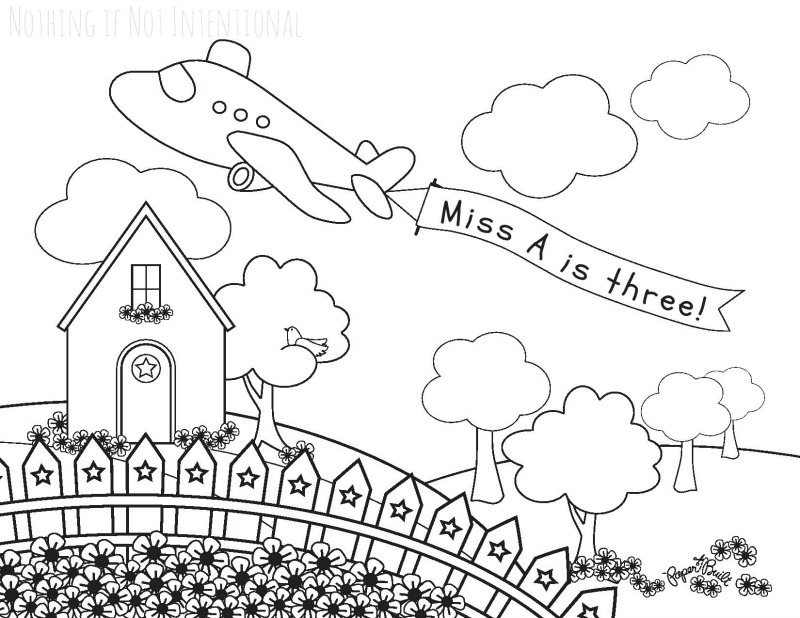800x618 airplane drawing for kids - Aeroplane Drawing For Kids