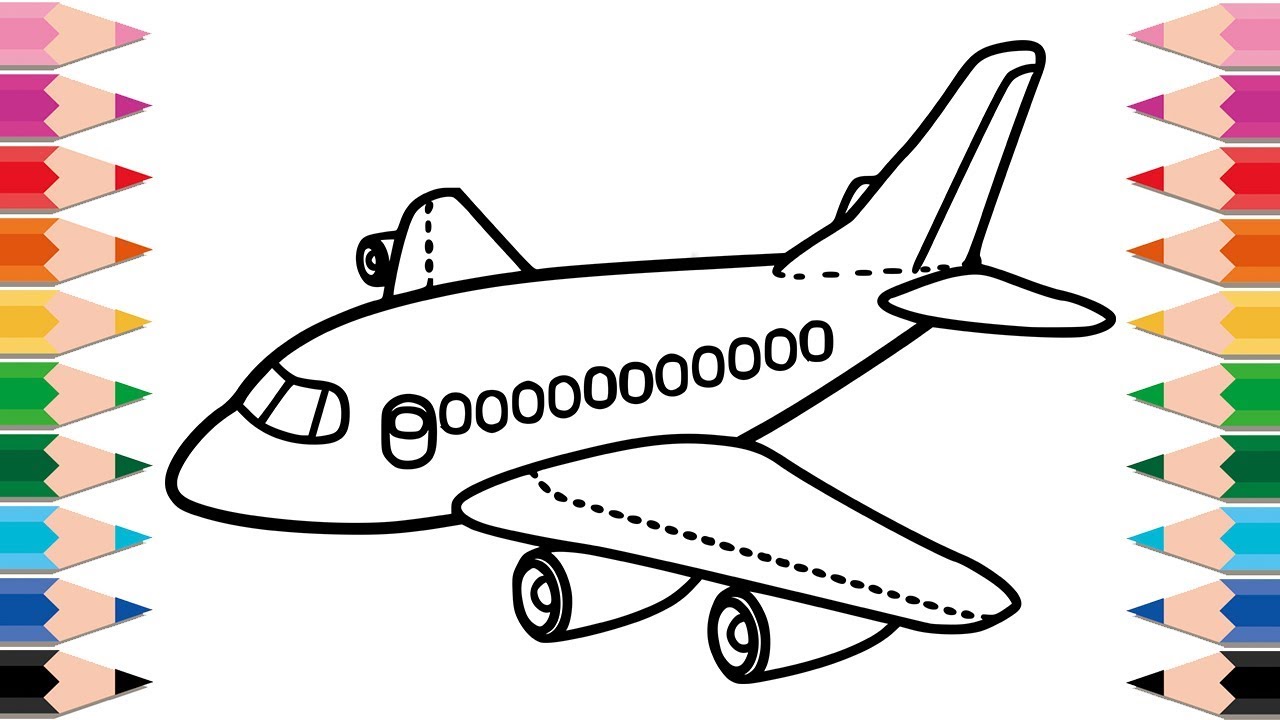 Aeroplane Drawing For Kids at PaintingValley.com | Explore collection ...