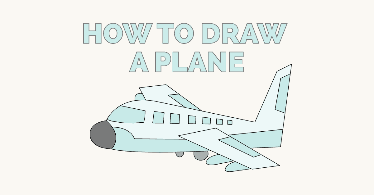 1200x628 How To Draw An Airplane Easy Drawing Guides - Aeroplane Drawing For Kids