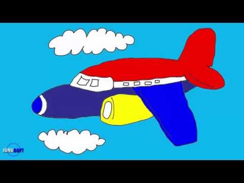 480x360 Kids Drawing Tutorial - Aeroplane Drawing For Kids