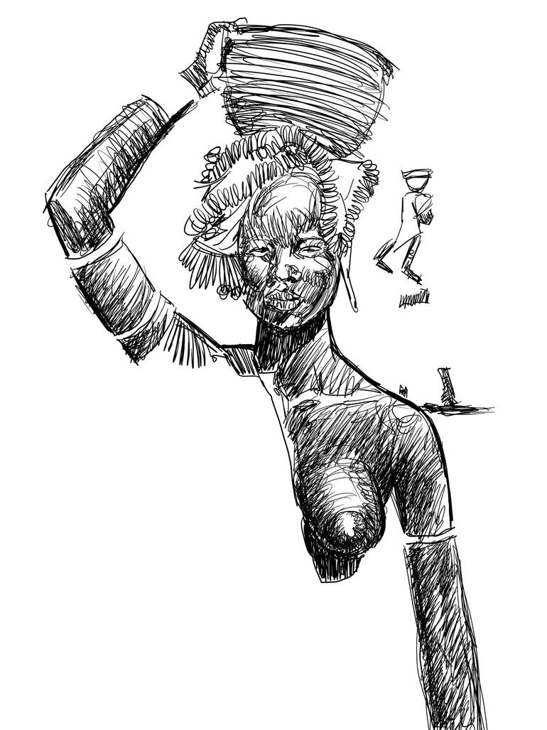 770x1027 Africa Drawing - Africa Drawing