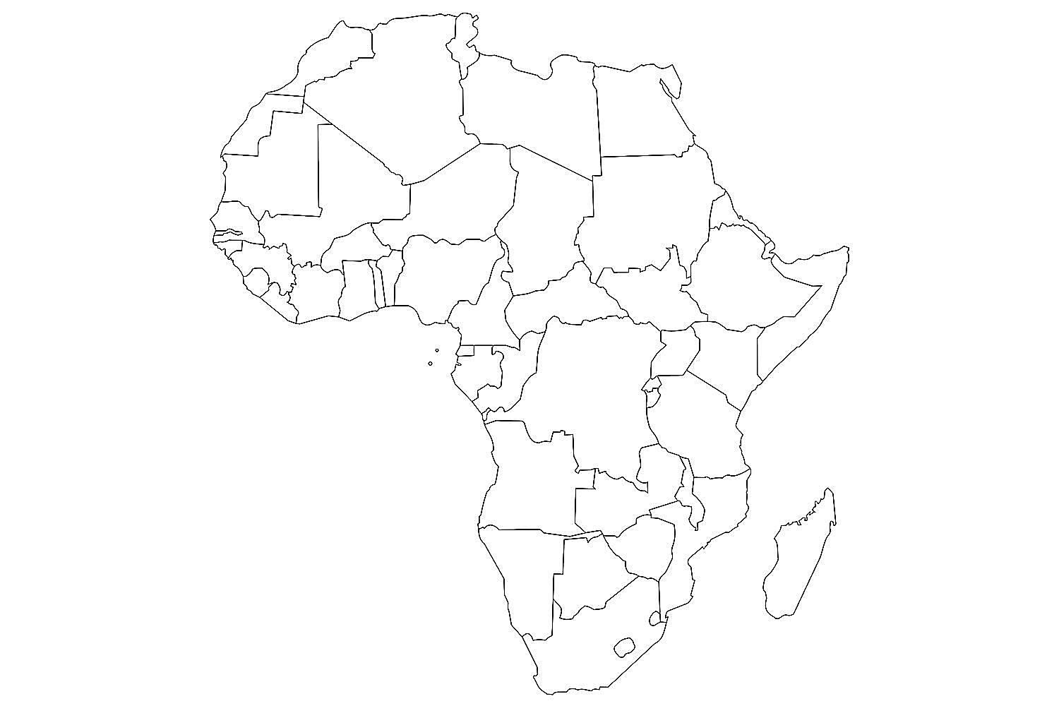 Draw The Political Map Of Africa