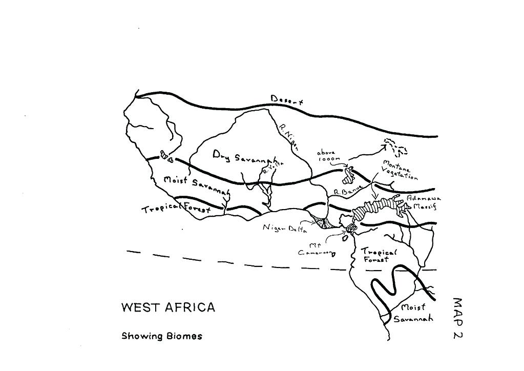 1023x724 Draw The Physical Map Of West Africa - Africa Map Drawing