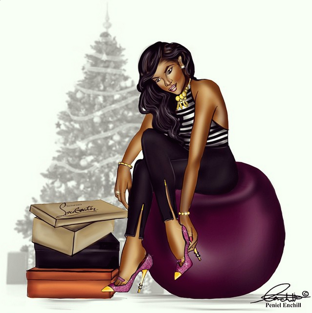 610x611 Fashion Drawings - African American Drawings