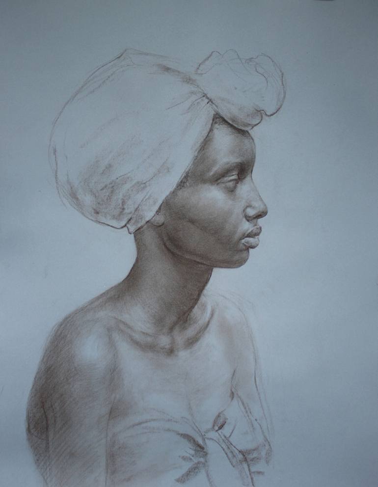 770x992 portrait of african american woman drawing - African American Drawings