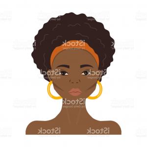 300x300 black woman drawing african american pretty girl vector - African American Girl Drawing