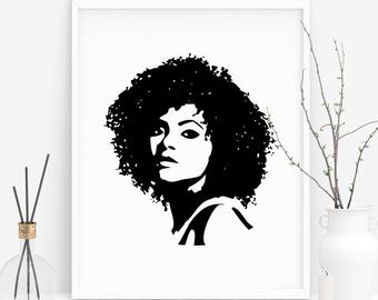 340x270 Black Girl Art Etsy - African American Girl Drawing