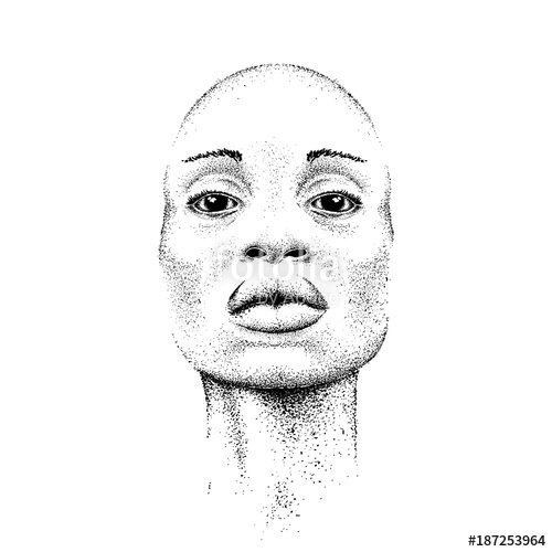 500x500 pretty african american girl beautiful black woman hand draw - African American Girl Drawing