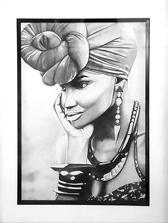 541x720 african woman - African Drawings