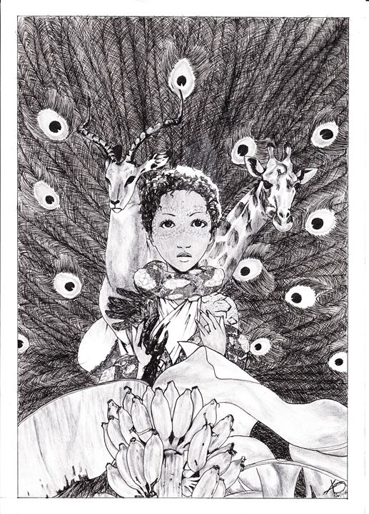 517x720 african nature - African Drawings