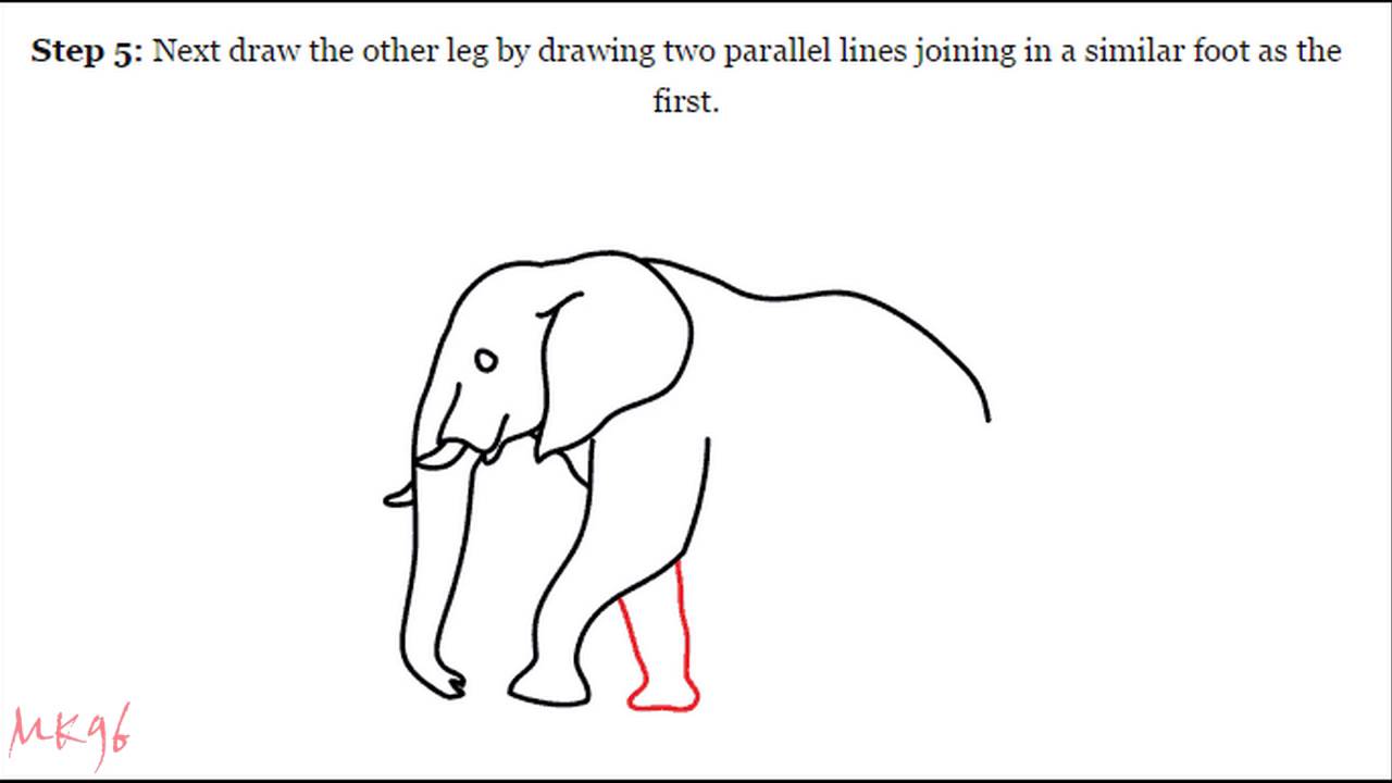 1280x720 How To Draw An African Elephant - African Elephant Drawing