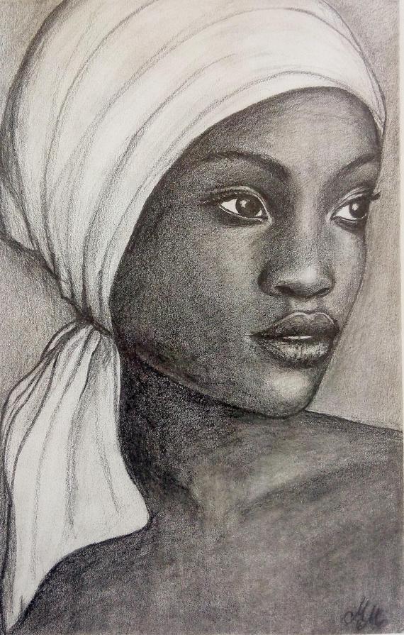 African Girl Drawing at PaintingValley.com | Explore collection of ...