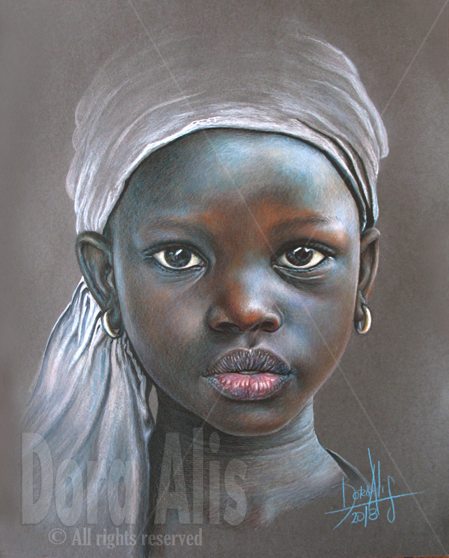 643x800 African Girl - African Girl Drawing