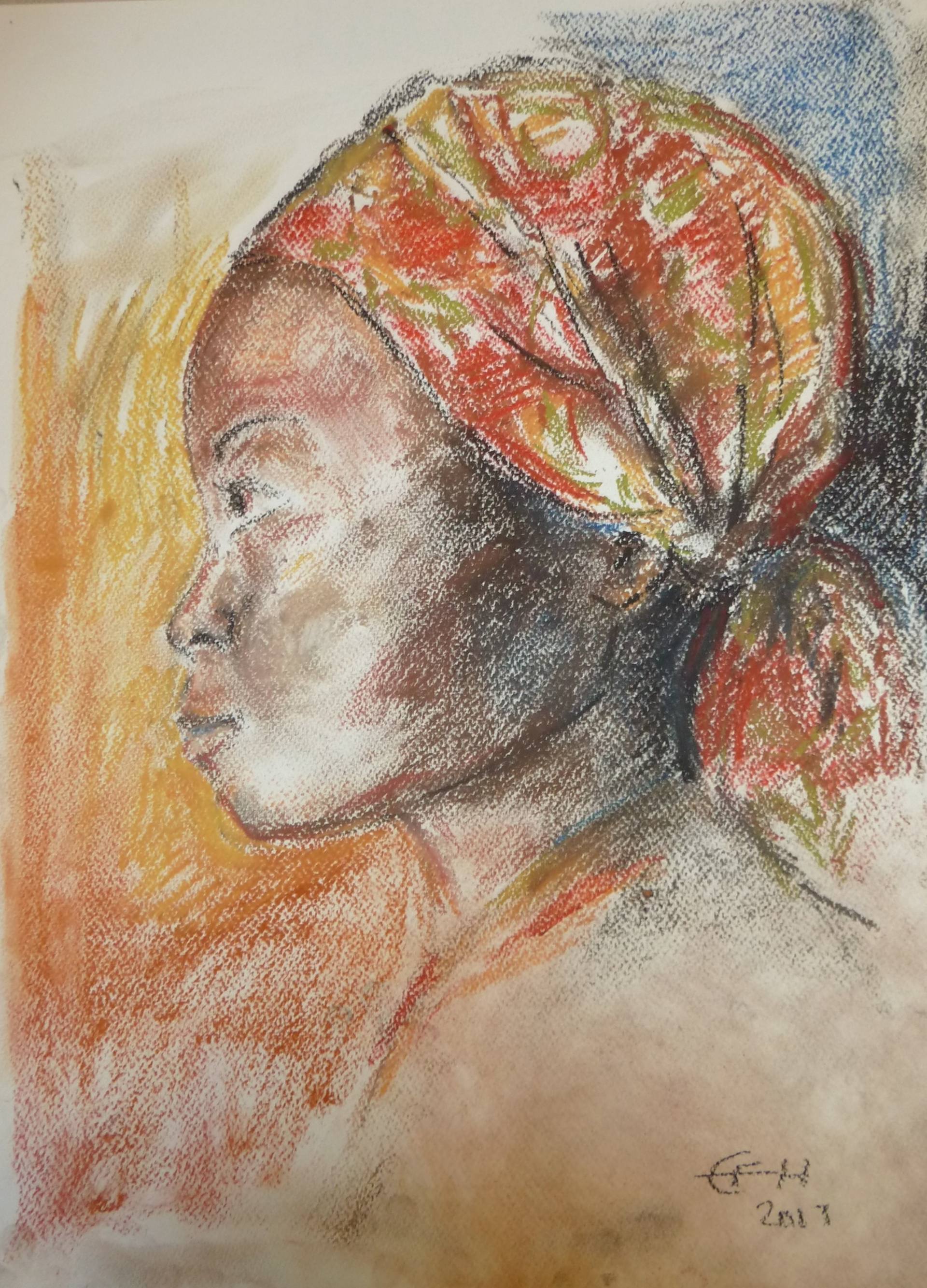 1920x2666 African Girl Drawing - African Girl Drawing