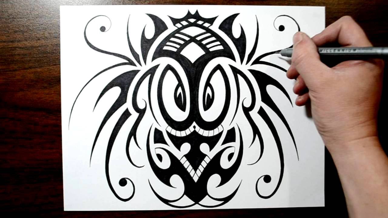 1280x720 Drawing A Tribal Inspired African Mask Design - African Mask Drawing