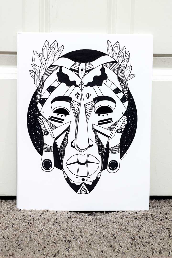 720x1080 The Most Beautiful African Wall Art You'll Love For Your Home - African Mask Drawing