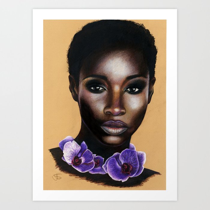 700x700 African Queen Art Print - African Queen Drawing