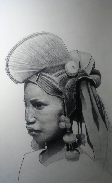 375x610 African Queen Drawing - African Queen Drawing