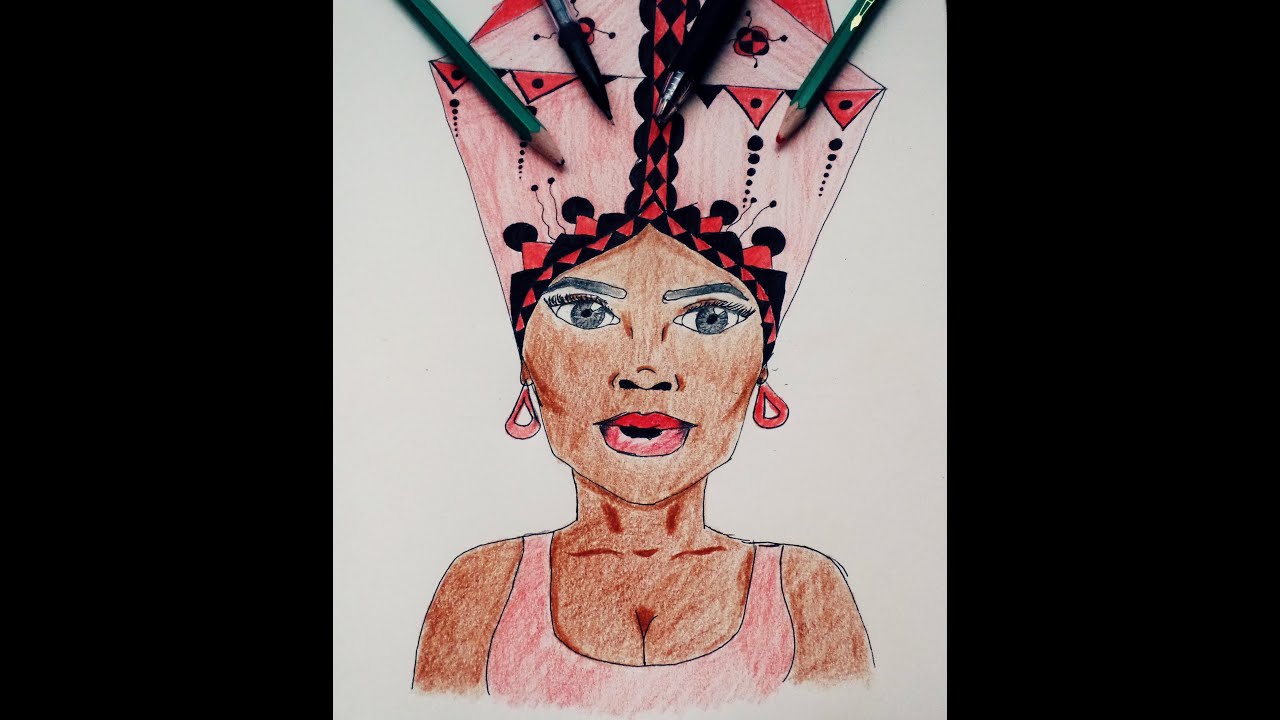 1280x720 African Queen Speed Drawing - African Queen Drawing