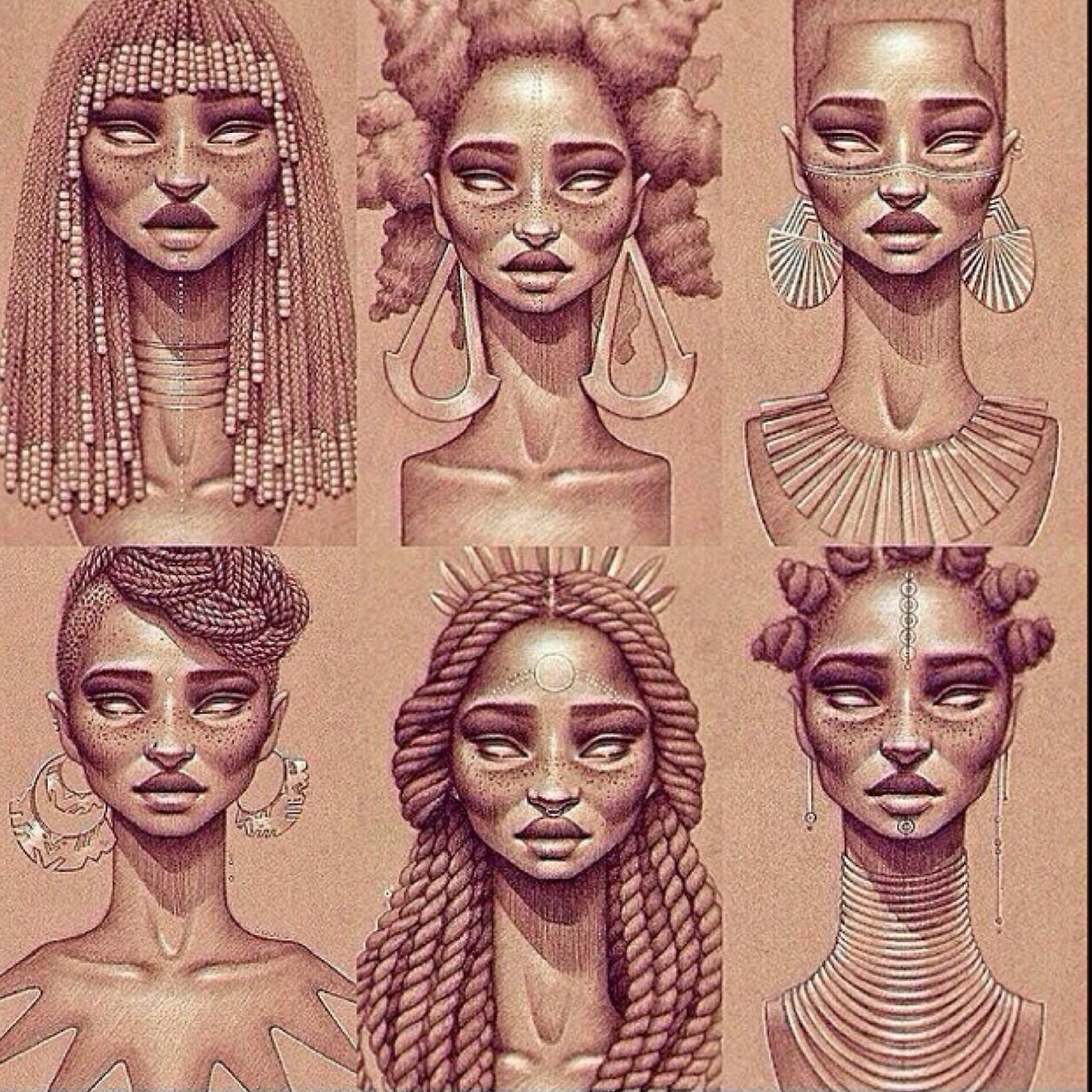 1280x1280 African Queens I Really Like This Form Of Photography And Pencil - African Queen Drawing