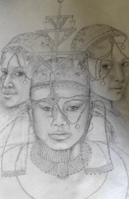 417x640 African Queen - African Queen Drawing