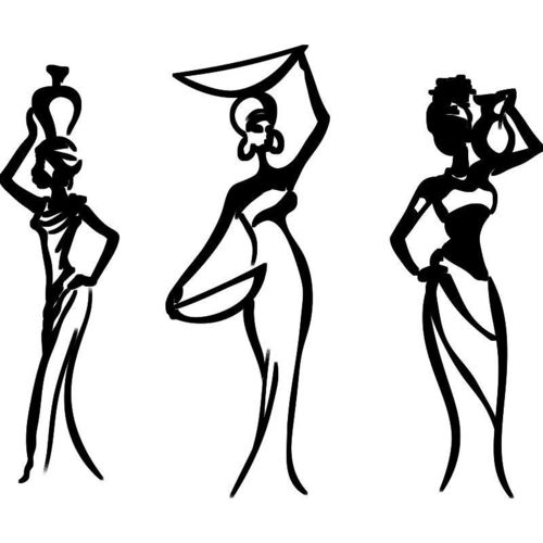 500x500 African Women Wall Art Print Model Cgtrader - African Woman Drawing