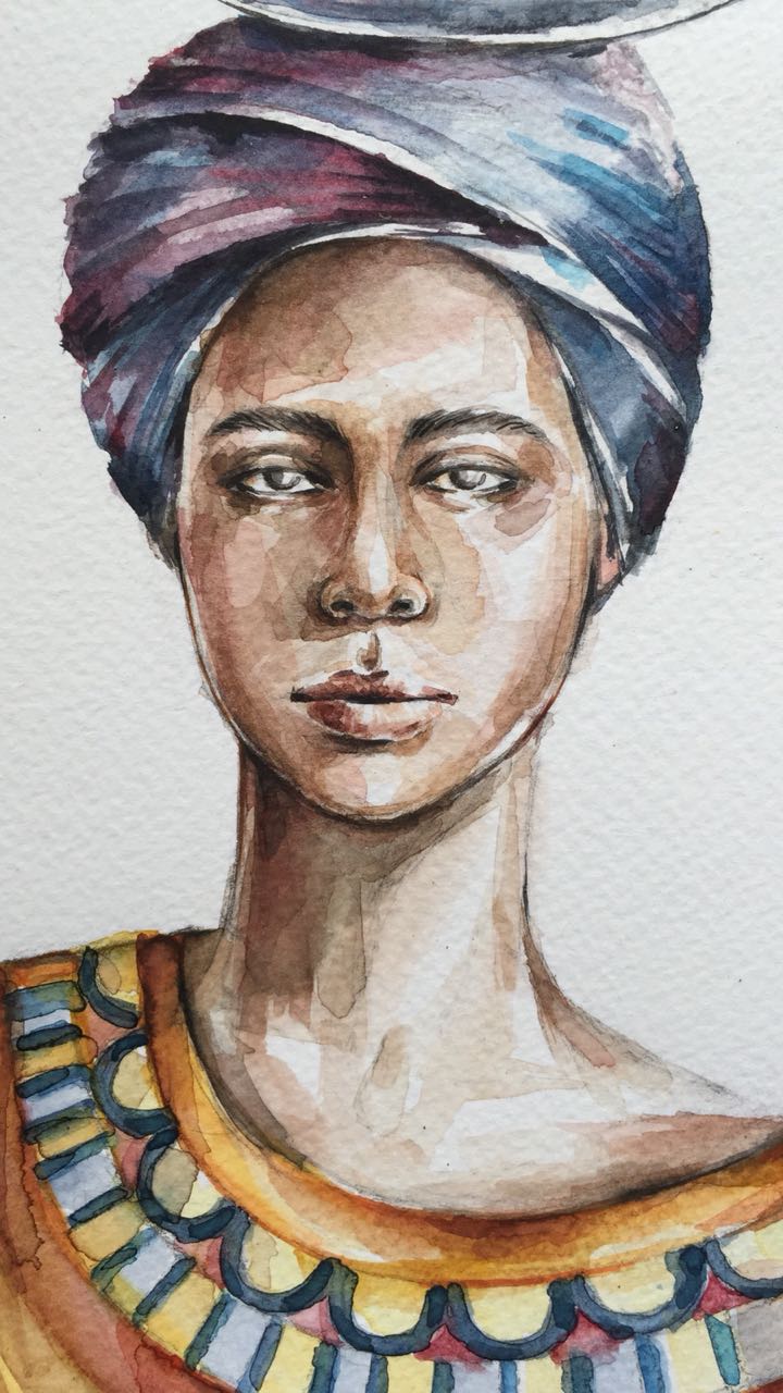 720x1280 Egyptian Artist Portrays Unique Beauty, Power Of African Women - African Woman Drawing