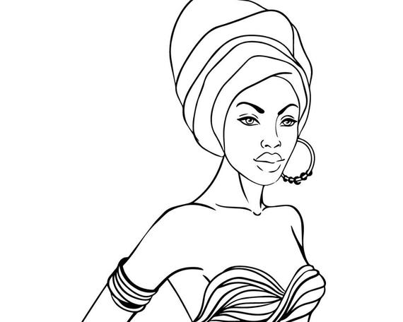 African Woman Drawing at PaintingValley.com | Explore collection of ...