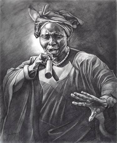 375x456 La Griotte - African Woman Drawing