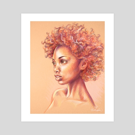 540x540 Sketch African Women, An Art Print - African Woman Drawing