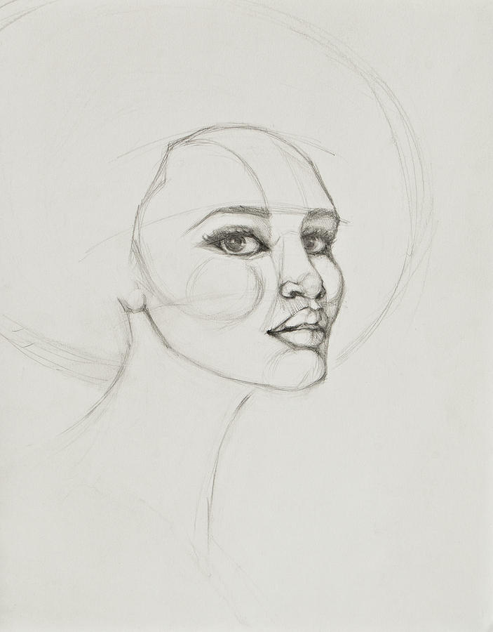 703x900 African American Woman Drawing - African Woman Drawing