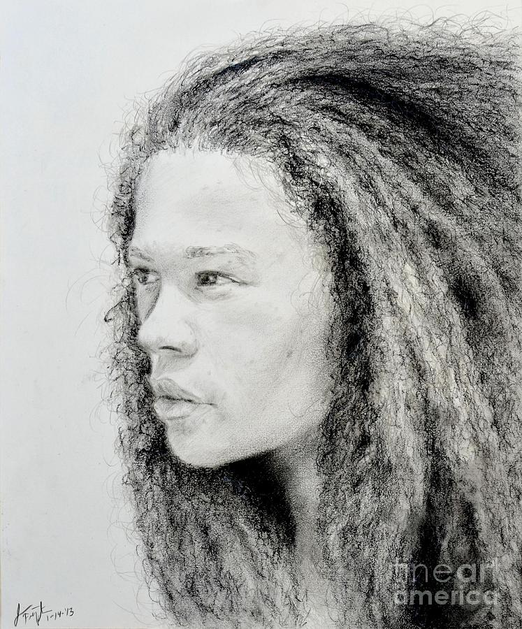 747x900 beauty with an afro drawing - Afro Drawing