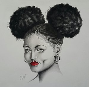 300x293 afro drawing for free download - Afro Drawing