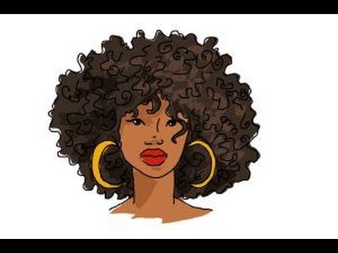 480x360 How To Draw African American Hair - Afro Drawing