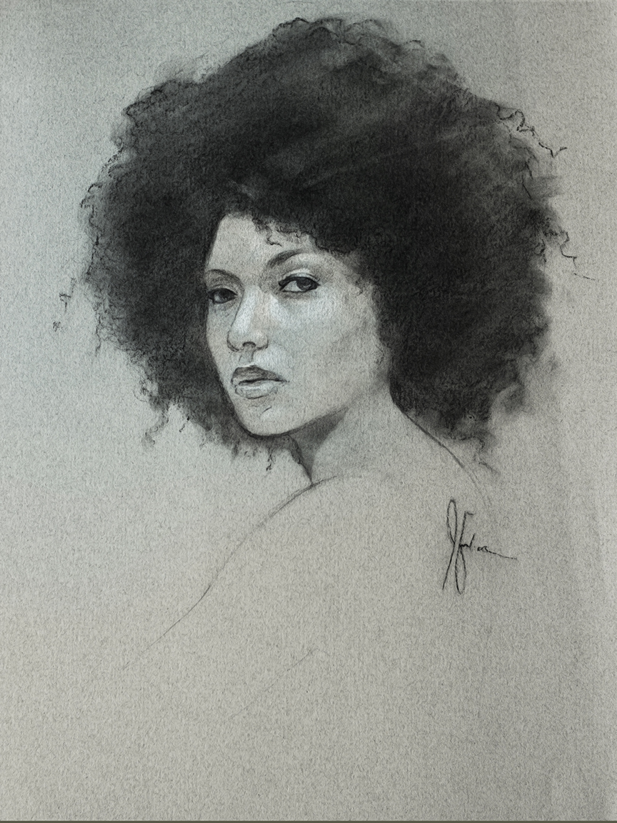 864x1152 afro gardner art and stuff - Afro Girl Drawing