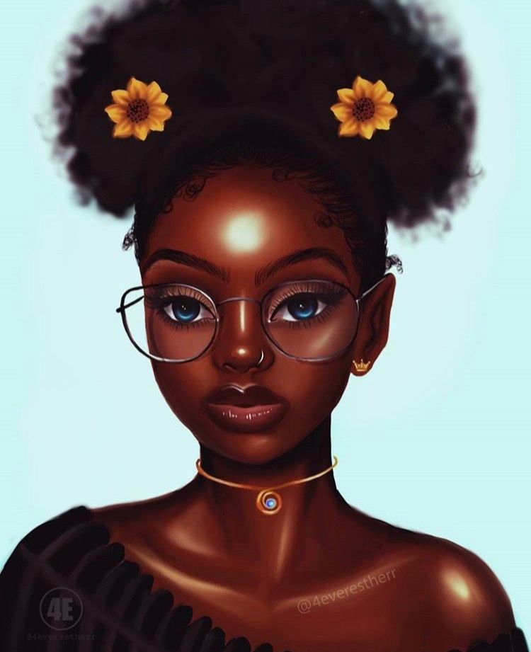 750x921 follow for more poppin pins hair - Afro Girl Drawing