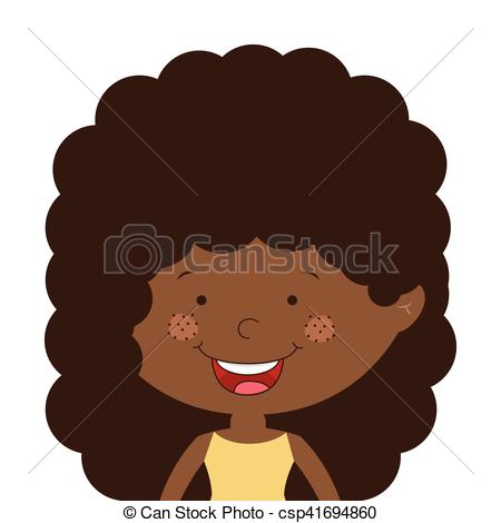 450x470 silhouette half body afro girl with curly hair vector illustration - Afro Girl Drawing