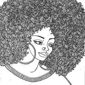 300x300 afro hair drawings - Afro Hair Drawing