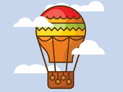 400x300 hot air balloon - Air Balloon Drawing