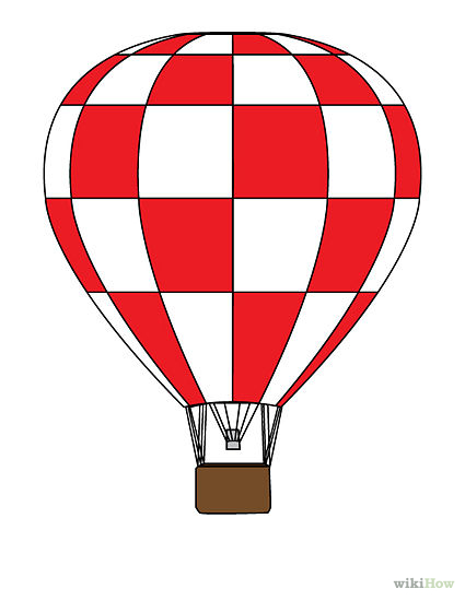425x550 how to draw a hot air balloon - Air Balloon Drawing