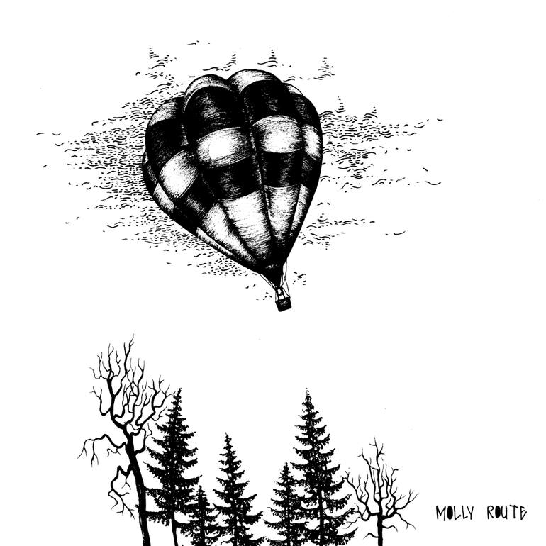 770x770 air balloon drawing - Air Balloon Drawing